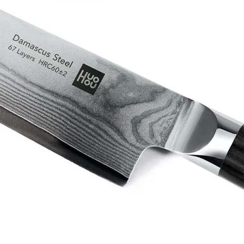 Набор ножей из дамасской стали Xiaomi Huo Hou Set of 5 Damascus Knife Sets (4 ножа + подставка) фото 2