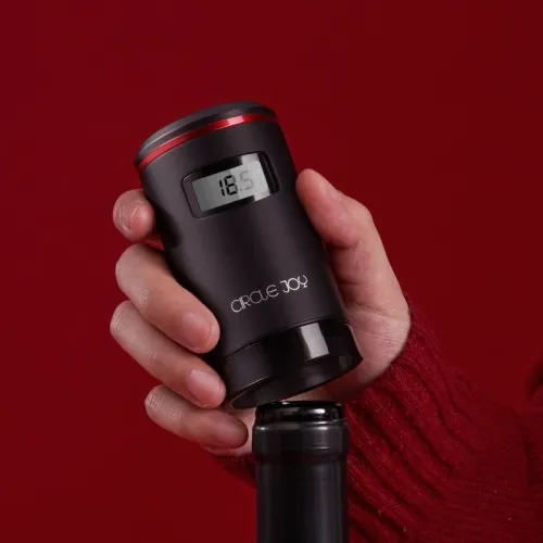 Пробка вакуумная с датчиком температуры Xiaomi Circle joy round smart wine preservation plug фото 5