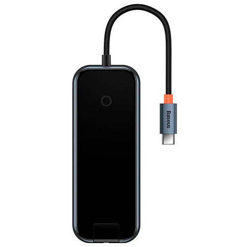 Адаптер-Хаб Baseus ACMEJOY 5-Port Type-C Hub Adapter (Type-C to USB 3.0*2+USB 2.0*1+Type-C PD&Data*1+RJ45*1) WKJZ010113 фото 3