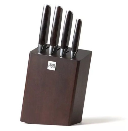 Набор кухонных ножей Huo Hou Fire Compound Steel Knife Set (4 ножа + подставка)