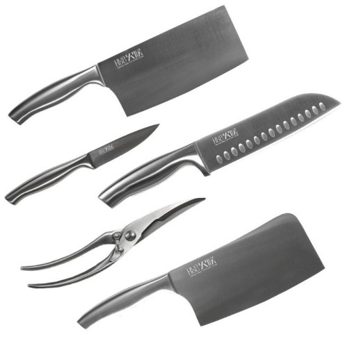 Набор кухонных ножей Xiaomi Huo Hou Nano Knife (6 предметов с подставкой) HU0014