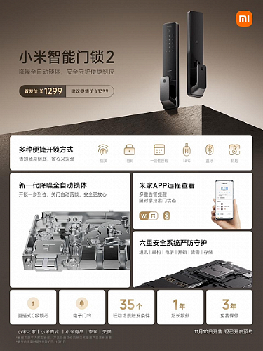 Xiaomi представила вторую версию умного замка