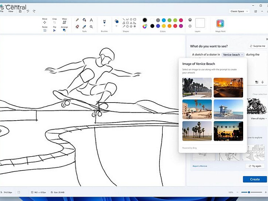 Paint в Windows 11 научится рисовать по текстовому описанию